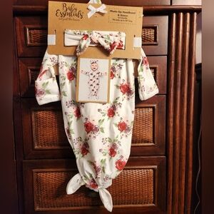 Baby Essentials Photo Op Headband & Gown New 0-3 months